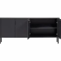 Woood Gunnar Dressoir 200 Cm Grenen Matzwart [fsc] Discount