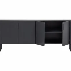 Woood Gunnar Dressoir 200 Cm Grenen Matzwart [fsc] Discount