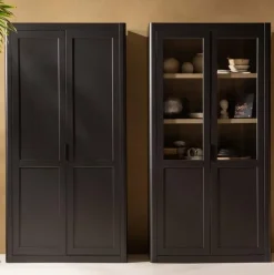Woood Gunnar opbergkast grenen matzwart/mud [fsc] Outlet