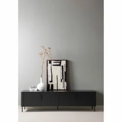 Woood Gunnar tv meubel 200 cm grenen matzwart [fsc] Online