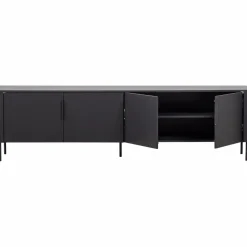 Woood Gunnar tv meubel 200 cm grenen matzwart [fsc] Online
