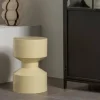 Woood Hidde bijzettafel metaal geel Best