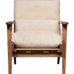 Woood Houston fauteuil bouclé/hout naturel Clearance