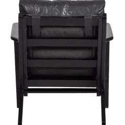 Woood Houston fauteuil echt leer zwart Sale