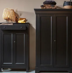 Woood Isabel Brocante Kast Grenen Diep Zwart [fsc] Discount