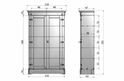 Woood Isabel Brocante Kast Grenen Betongrijs [fsc] Clearance