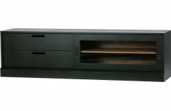Woood James Tv-meubel Noten/zwart [fsc]