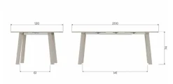 Woood Janne uitschuifbare eettafel rond eiken dakargrau [fsc]