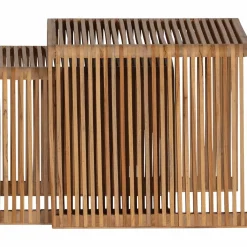 Woood Jasmijn Bijzettafel Recycled Teak Naturel - Set Van 2 Sale