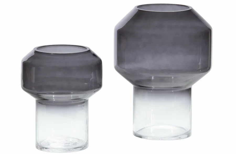 Woood Jaxx Vaas Glas Zwart Ø15cm Hot