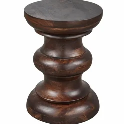 Woood Jonah bijzettafel hout donkerbruin 42xo30cm New