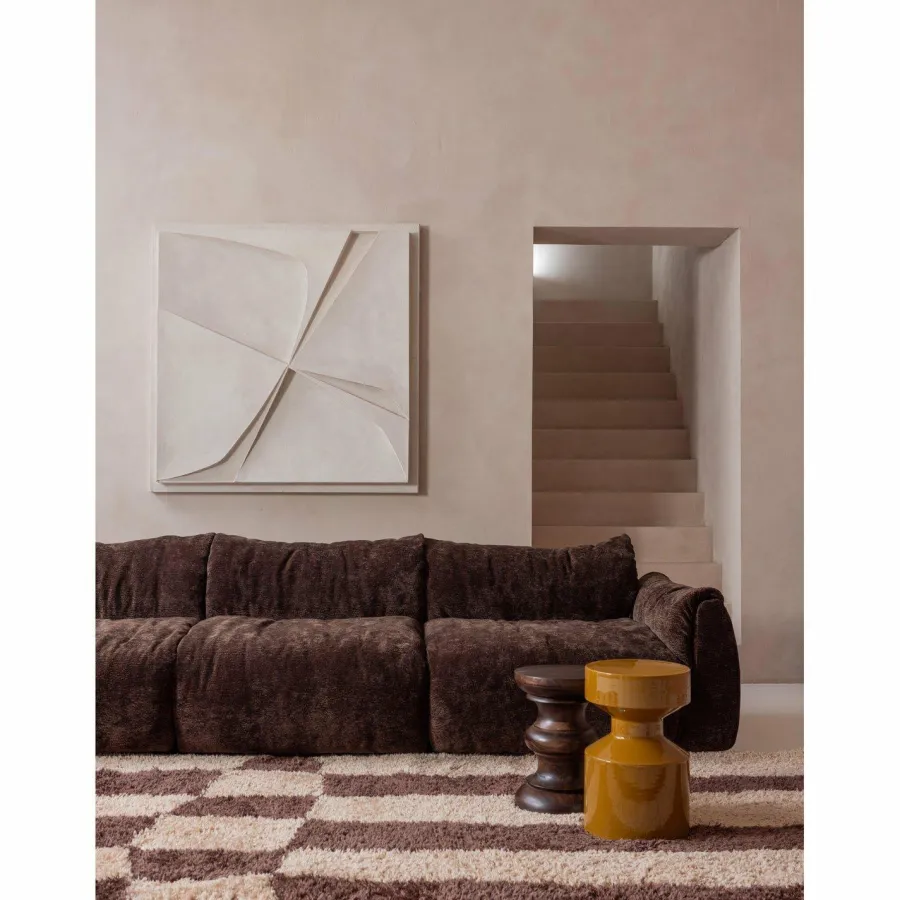 Woood Jonah bijzettafel hout donkerbruin 42xo30cm New