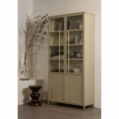 Woood Jonah bijzettafel hout donkerbruin 42xo30cm New
