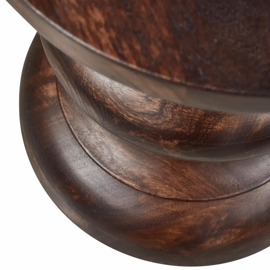 Woood Jonah bijzettafel hout donkerbruin 42xo30cm New
