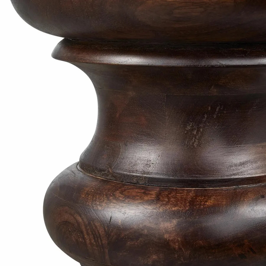 Woood Jonah bijzettafel hout donkerbruin 42xo30cm New