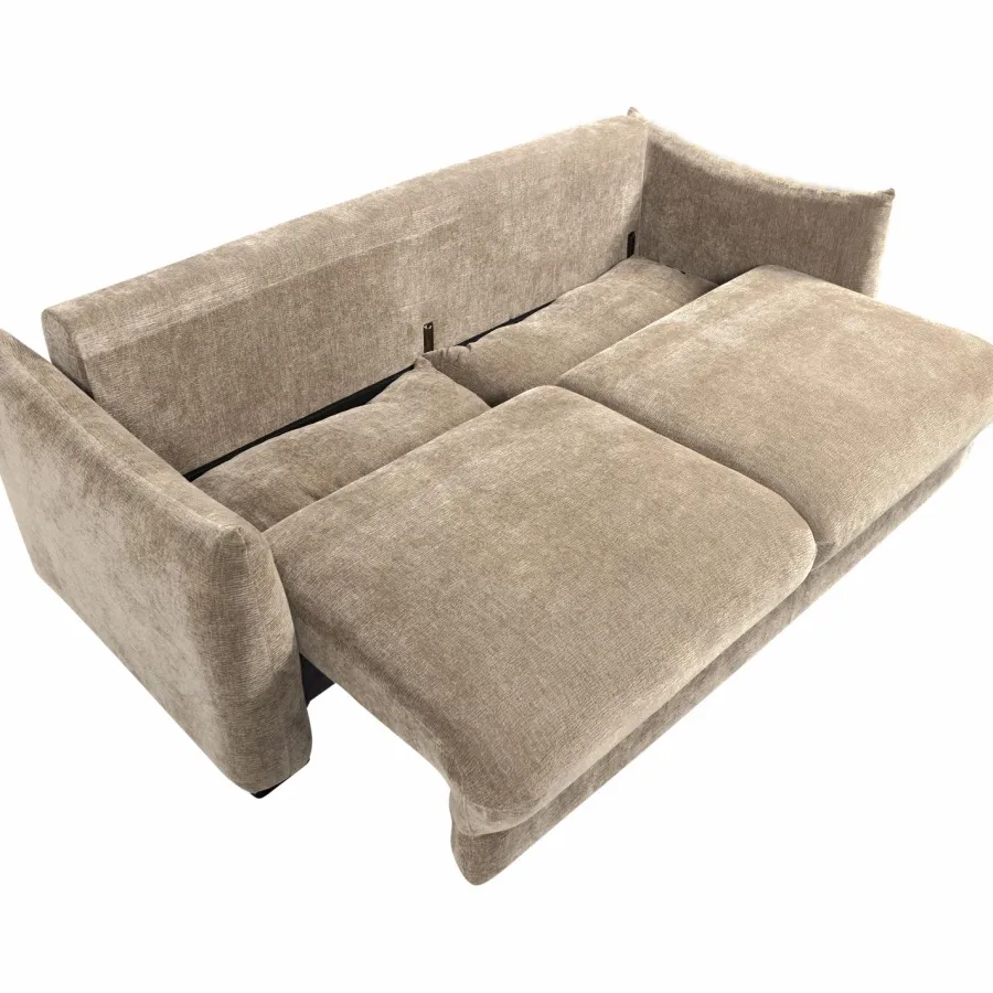 Woood Jonne 3-Zits Slaapbank Chenille Naturel Online