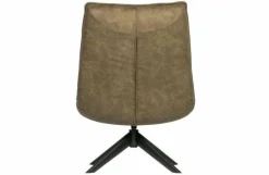 Woood Jouke draaifauteuil kunstleer - Groen en Cognac New