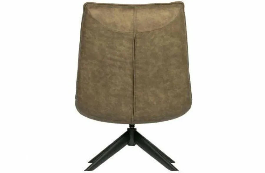 Woood Jouke draaifauteuil kunstleer - Groen en Cognac New