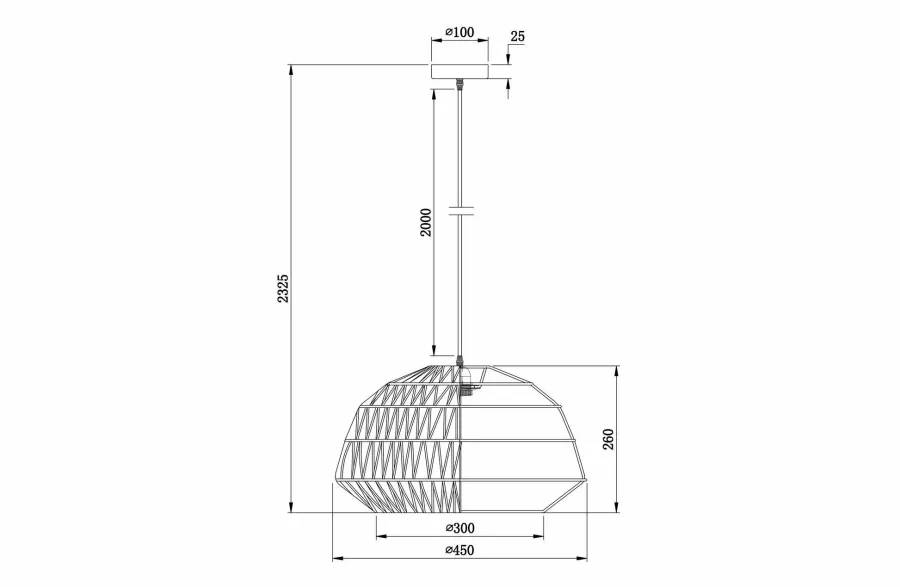 Woood Kace Hanglamp Jute Zwart Ø45cm New