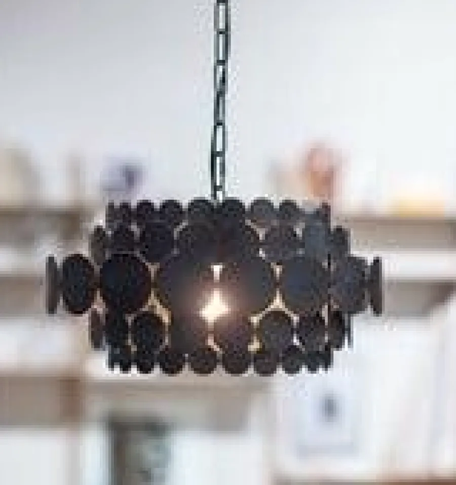 Woood Kaki Hanglamp Metaal Zwart Hot