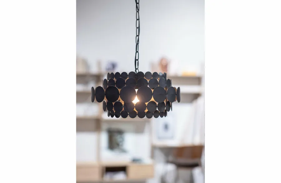 Woood Kaki Hanglamp Metaal Zwart Hot