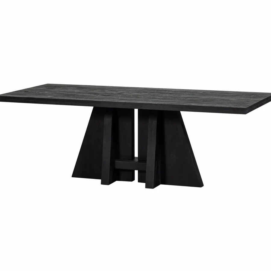 Woood Kean eettafel met middenpoot mango zwart 220x100cm Online