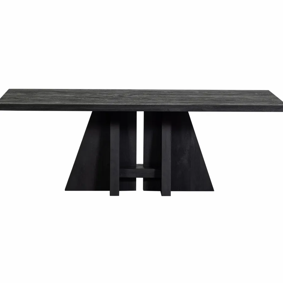Woood Kean eettafel met middenpoot mango zwart 220x100cm Online