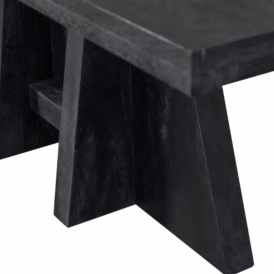 Woood Kean eettafel met middenpoot mango zwart 220x100cm Online