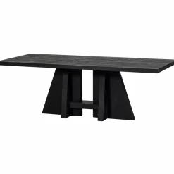 Woood Kean eettafel met middenpoot mango zwart 220x100cm Sale