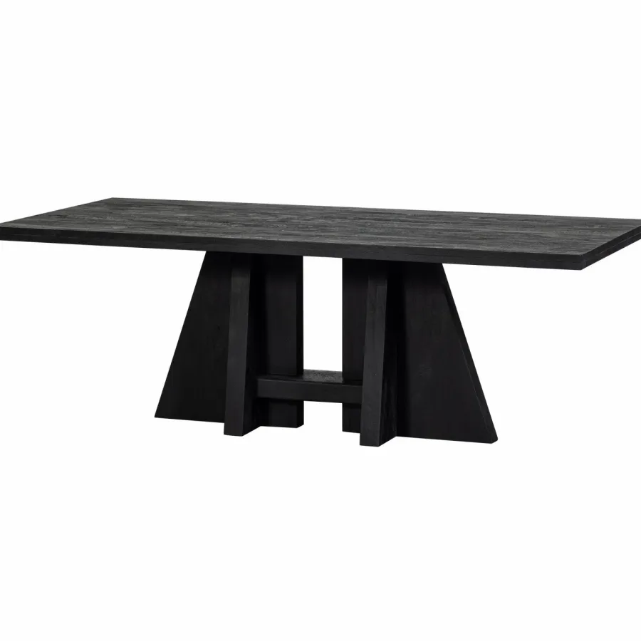 Woood Kean eettafel met middenpoot mango zwart 220x100cm Sale