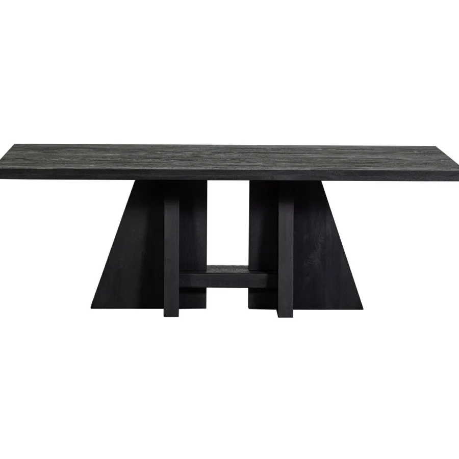 Woood Kean eettafel met middenpoot mango zwart 220x100cm Sale