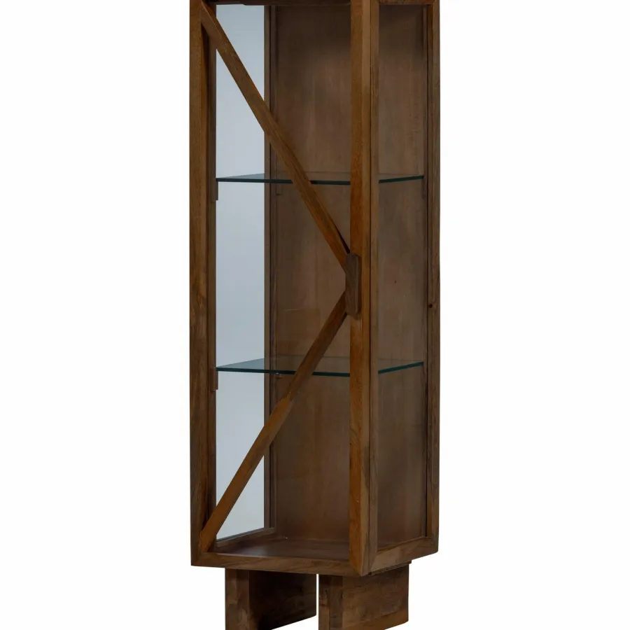 Woood Kella 1-deurs kast mango hout bruin Online