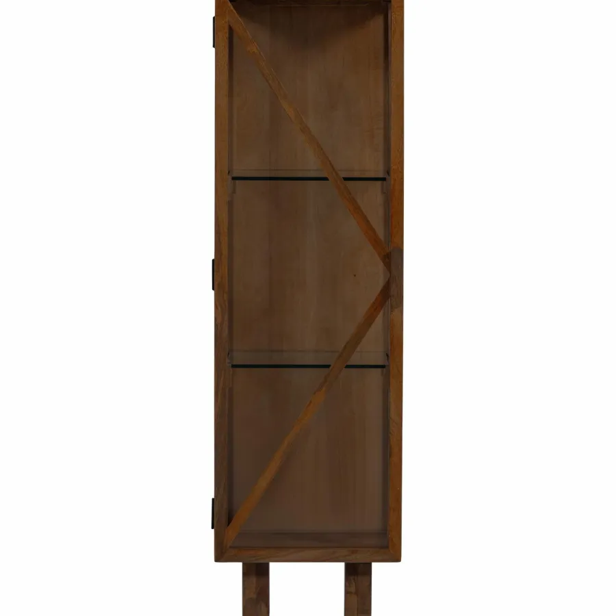 Woood Kella 1-deurs kast mango hout bruin Online
