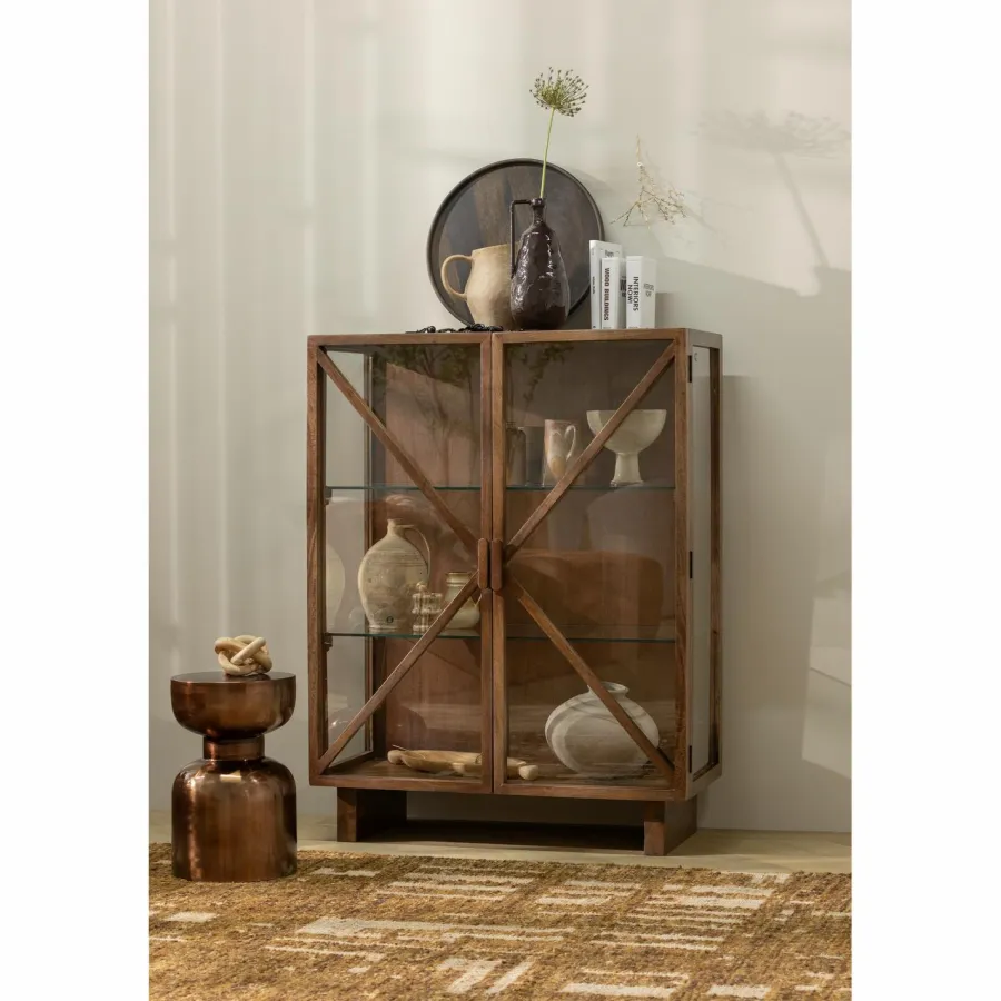 Woood Kella 2-deurs kast mango hout bruin Sale