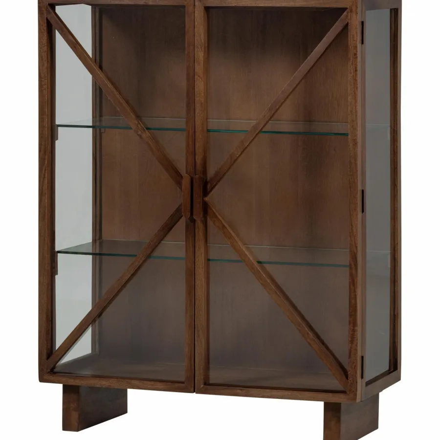 Woood Kella 2-deurs kast mango hout bruin Sale