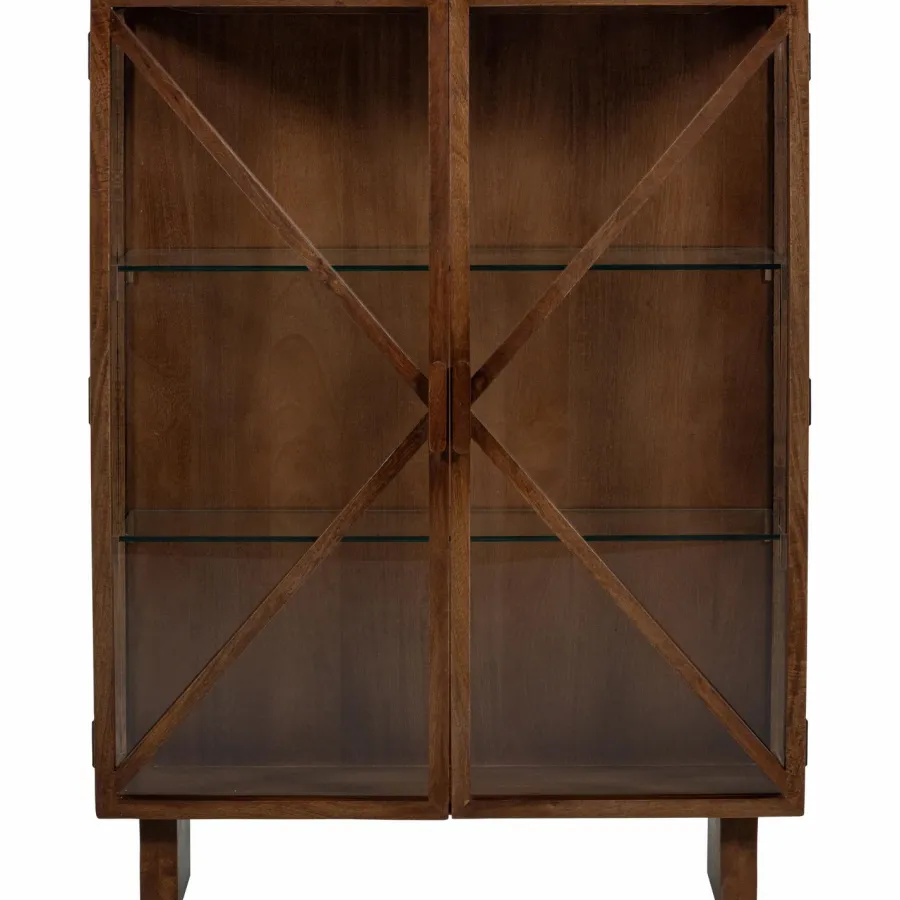 Woood Kella 2-deurs kast mango hout bruin Sale
