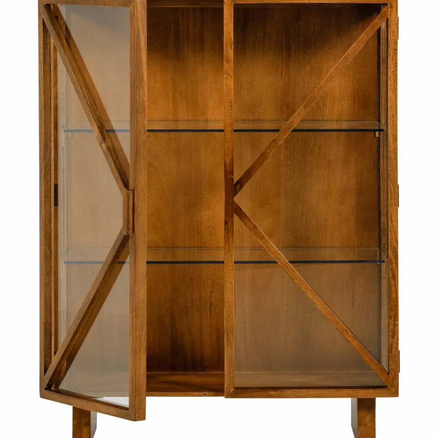 Woood Kella 2-deurs kast mango hout naturel Outlet