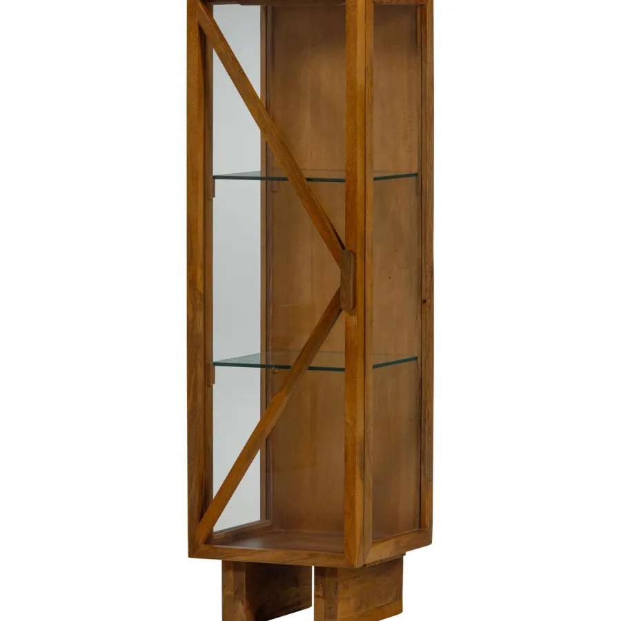 Woood Kella 1-deurs kast mango hout naturel Clearance