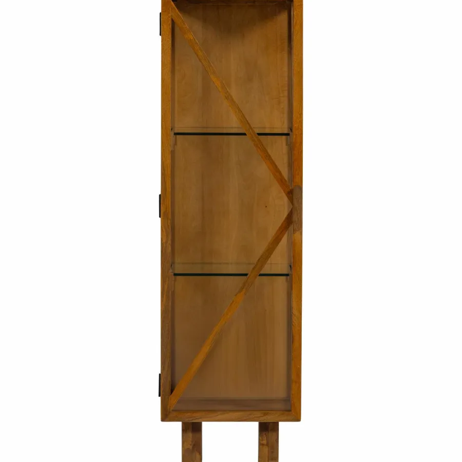 Woood Kella 1-deurs kast mango hout naturel Clearance