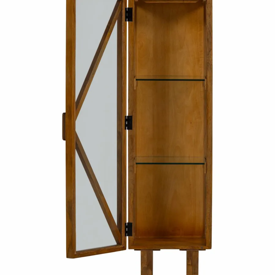 Woood Kella 1-deurs kast mango hout naturel Clearance