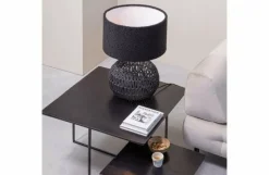 Woood Lampvoet Macy Rattan Look zwart