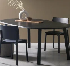 Woood Lange Jan Uitschuifbare Eettafel Rond Eiken Blacknight [fsc] Sale
