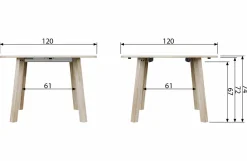 Woood Lange Jan Uitschuifbare Eettafel Rond Eiken Sydney [fsc] New