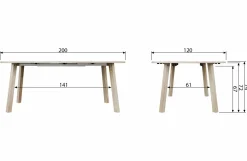 Woood Lange Jan Uitschuifbare Eettafel Rond Eiken Sydney [fsc] New