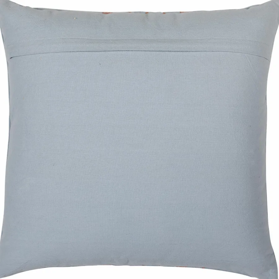 Woood Laon kussens velvet naturel/blauw - set van 3 Outlet