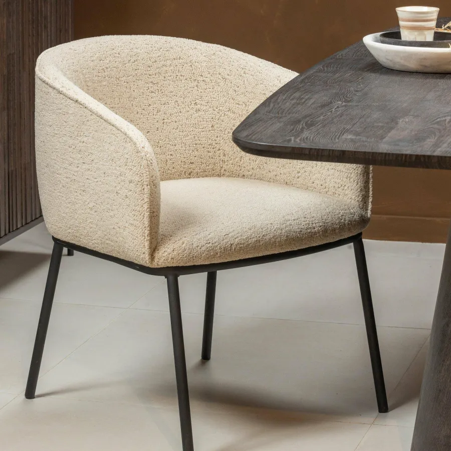 Woood Leon eetkamerstoel naturel melange Outlet