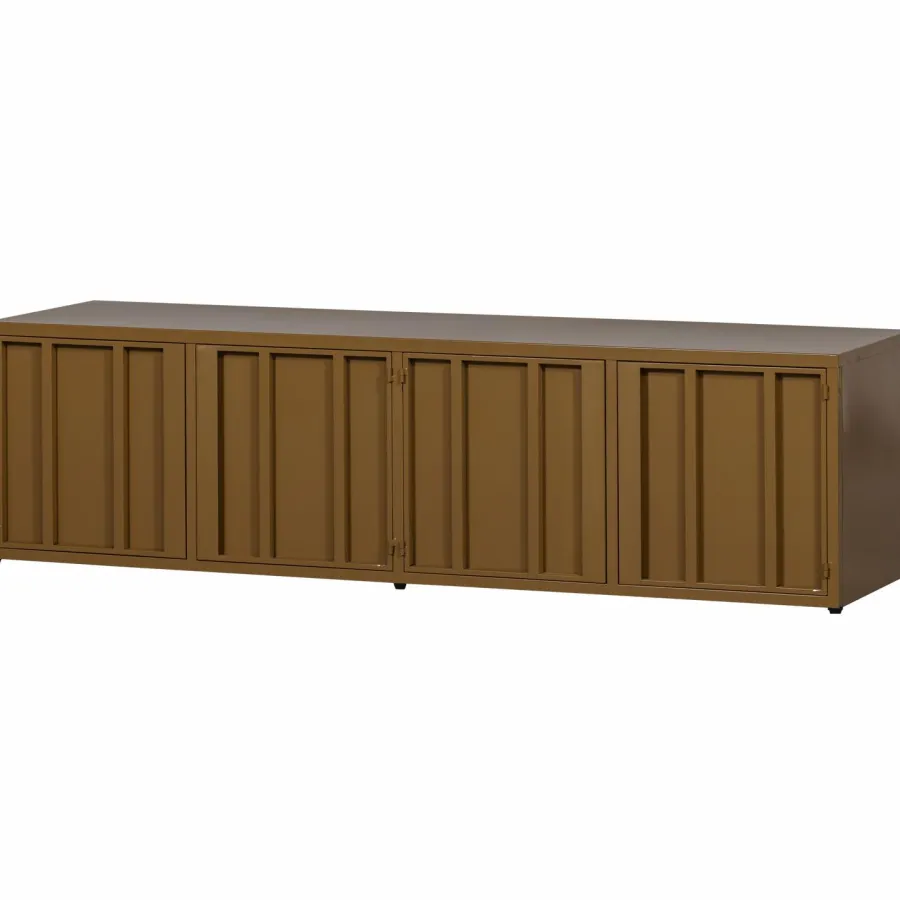 Woood Level tv-meubel metaal honinggeel 44x160cm New