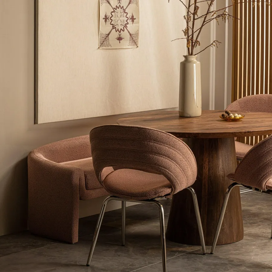 Woood Limit eetkamertafel rond mango hout walnoot ø130cm Online