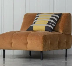 Woood Lloyd Fauteuil Gewassen Fluweel Cinnamon Hot