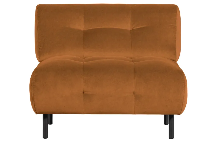 Woood Lloyd Fauteuil Gewassen Fluweel Cinnamon Hot
